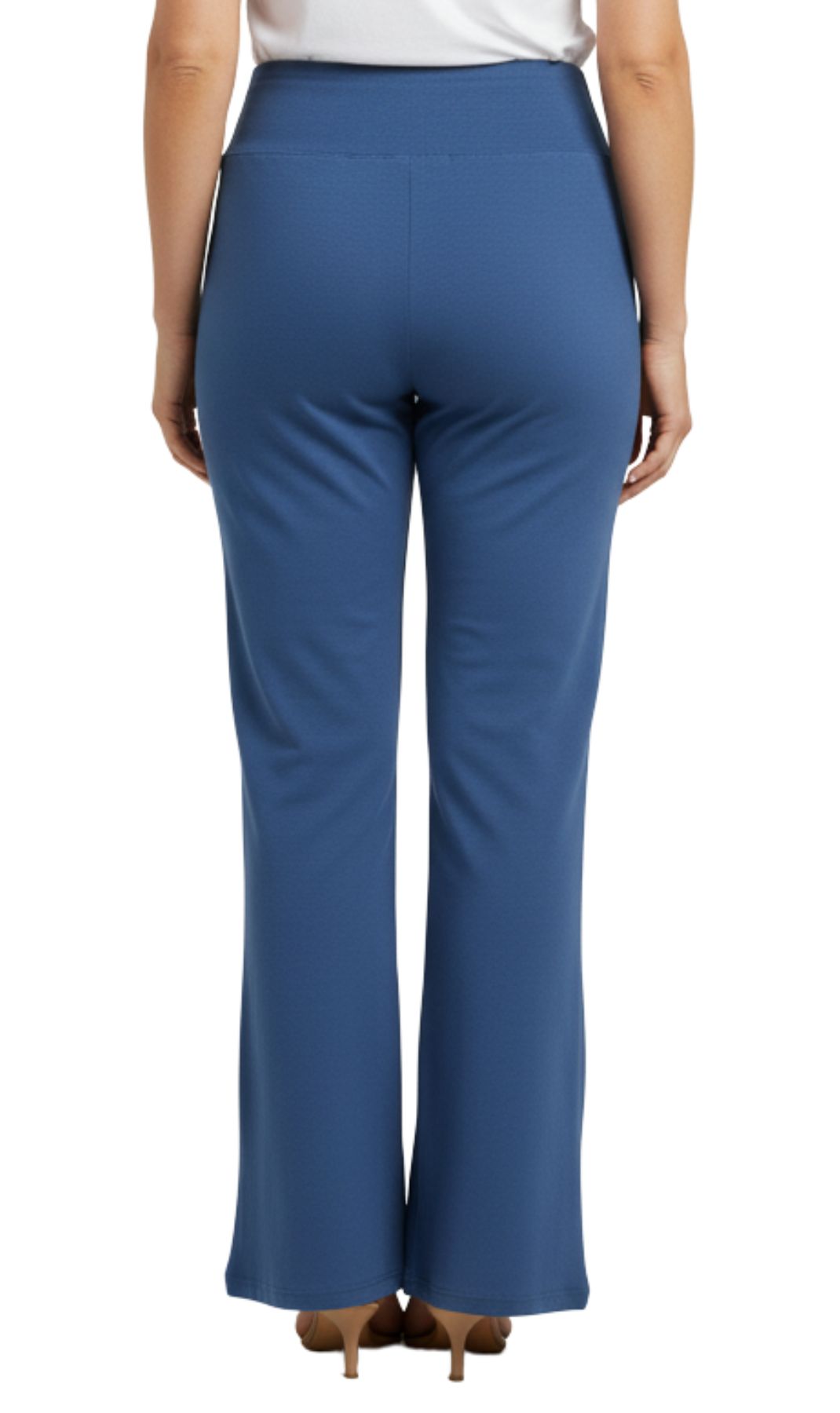 Turtle Bay New York Women's Cotton Stretch Bootcut Legging Navy Back