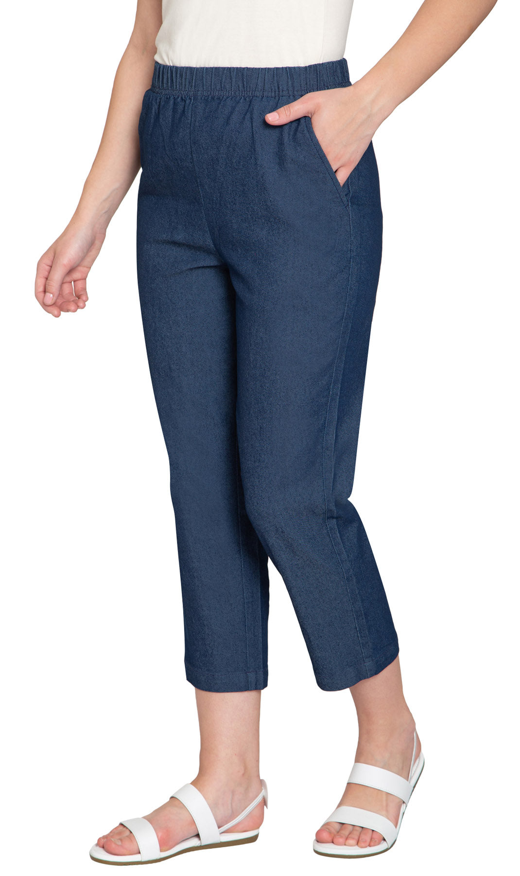 Women's Stretch Denim CaprisÔÇô Lightweight Stretch Fabric for Cool Comfort TURTLE BAY APPAREL