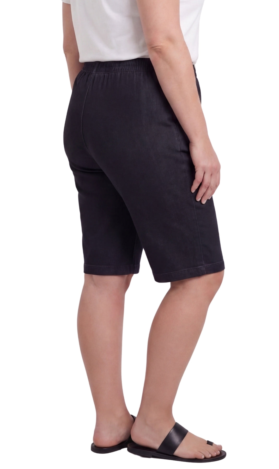 Women's Easy Pull on Bermuda Shorts in Denim and Twill 31