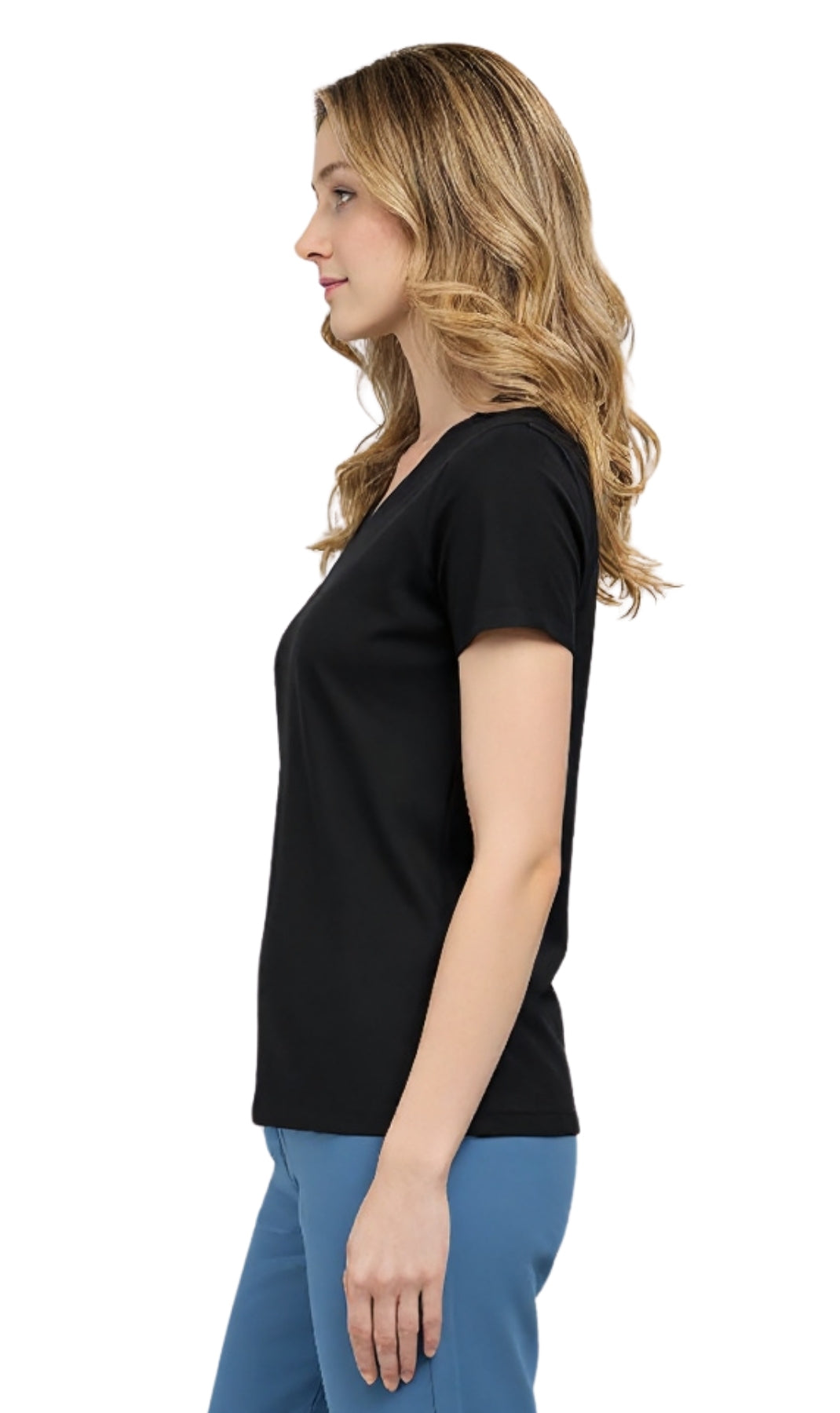 Women's Relaxed Fit Short-Sleeve Crew neck knit Tee Shirt 29