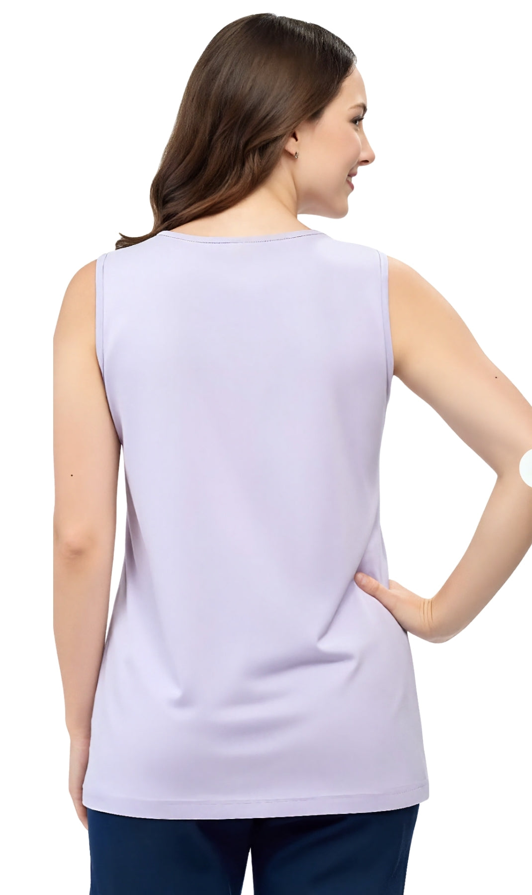 Women's Classic Relaxed Fit Cotton blend Sleeveless Tank Top 7