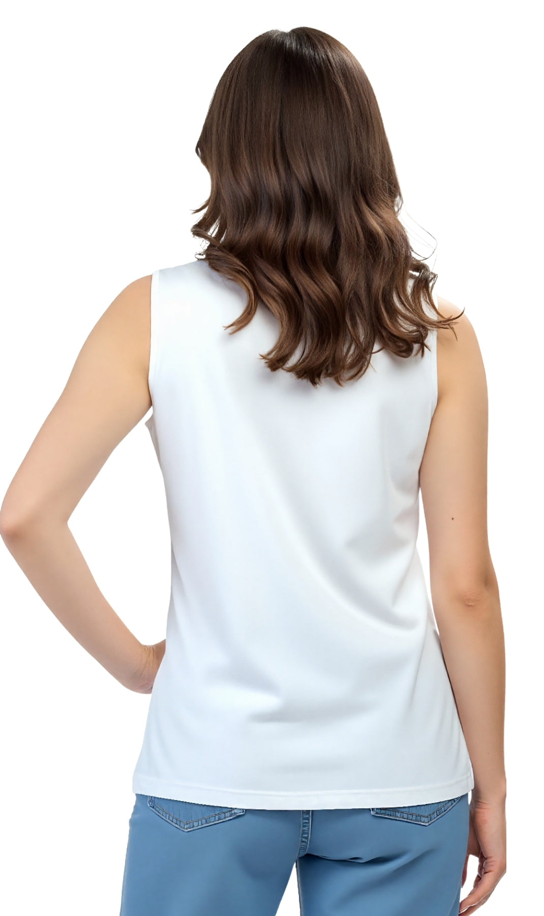 Women's Classic Relaxed Fit Cotton blend Sleeveless Tank Top 11