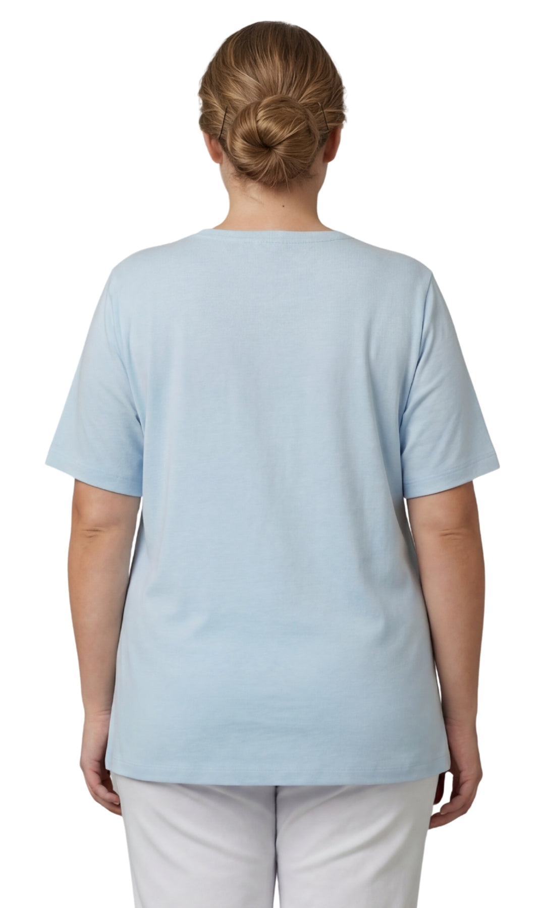 Women's Scalloped Neckline Embellished Tee 11