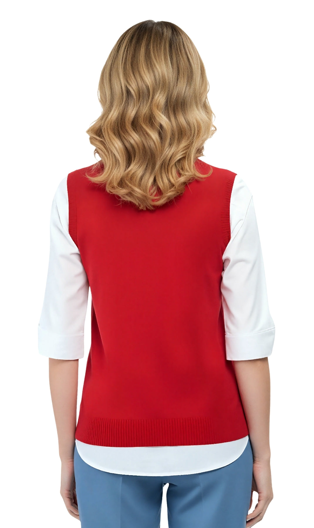 Womens Button Front Cable Knit Cardigan Sweater Vest 6