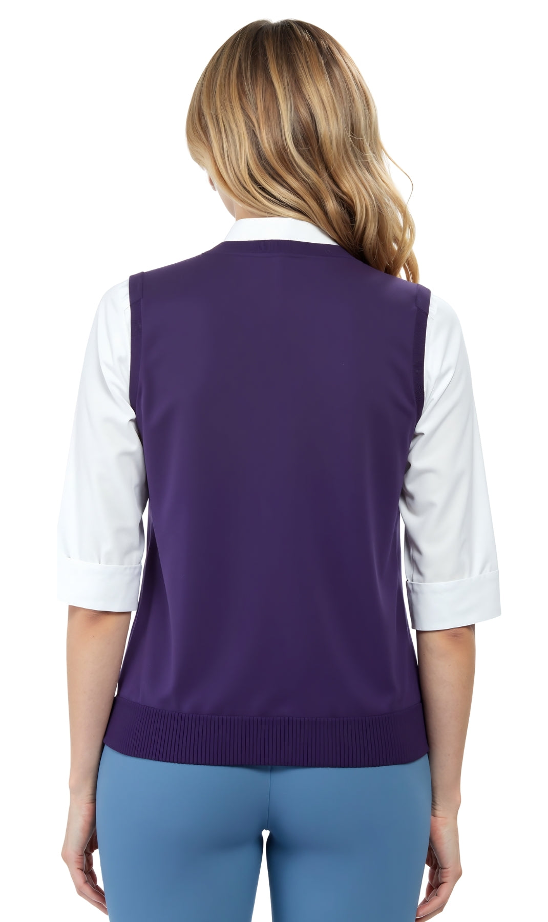 Womens Button Front Cable Knit Cardigan Sweater Vest 26