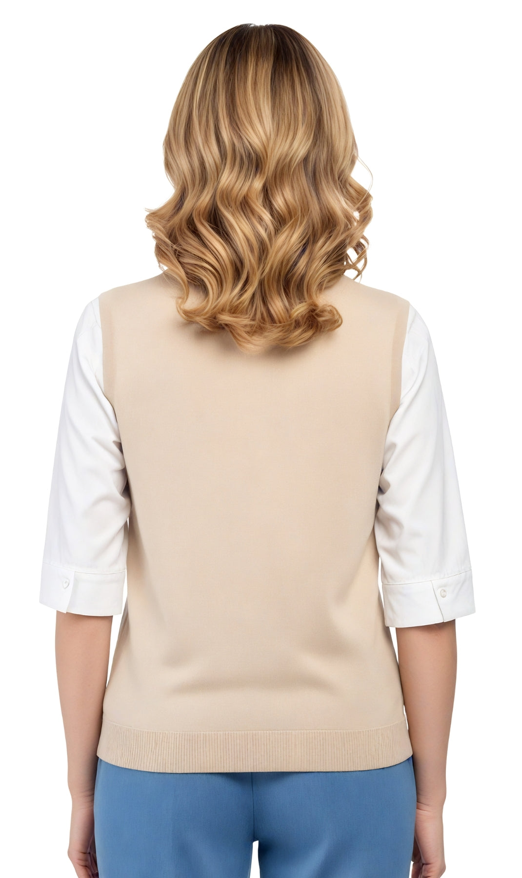 Womens Button Front Cable Knit Cardigan Sweater Vest 22