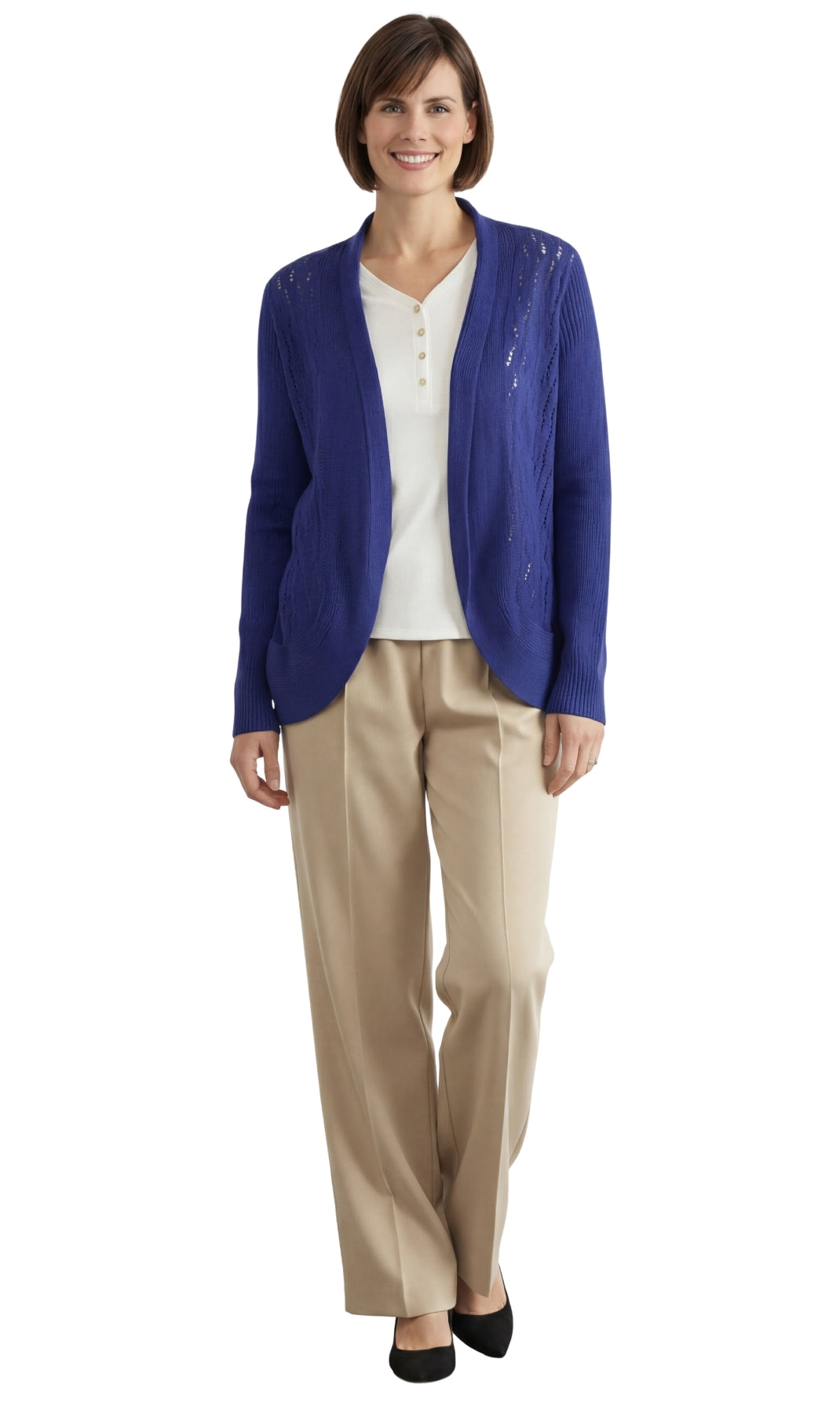 Women's Open Front Glitter Shrug in Soft Acryllic 5