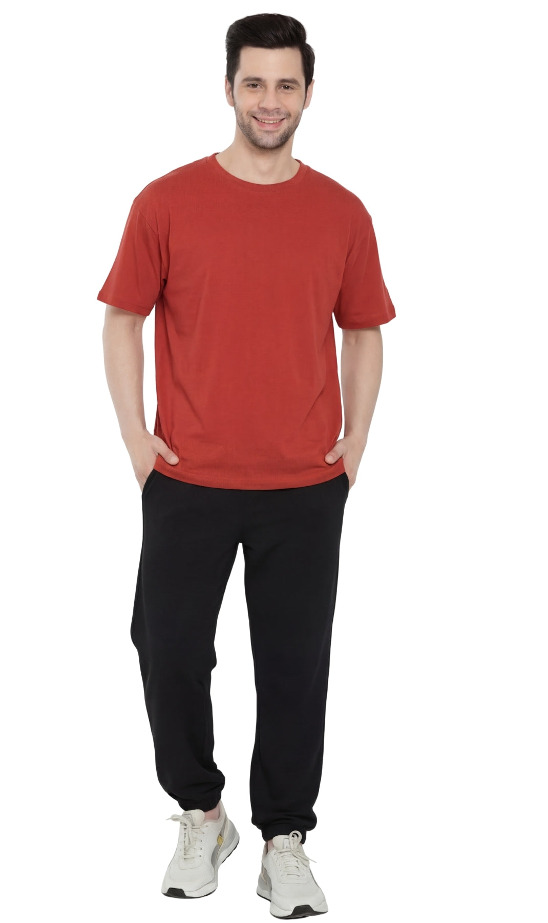 Turtle Bay Apparel Men's Heavyweight Crew Neck T-Shirt – Redwood Full Length View