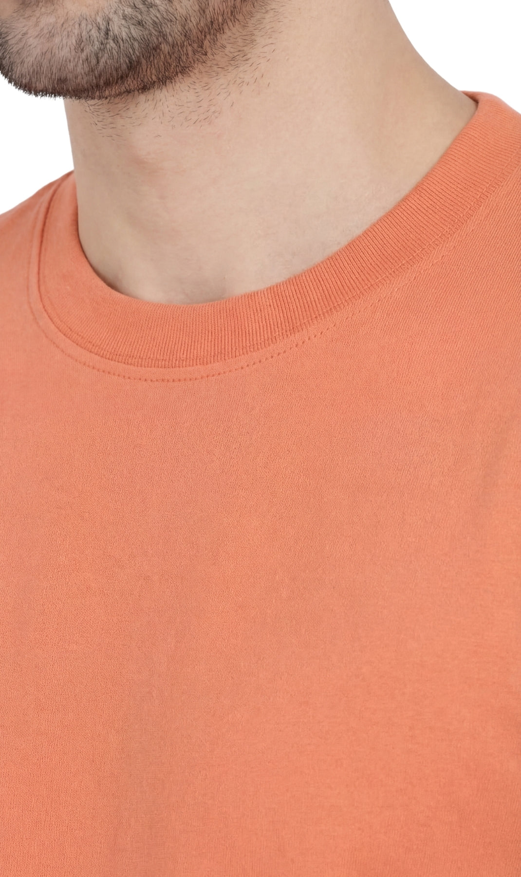 Turtle Bay Apparel Men's Heavyweight Crew Neck T-Shirt – Melon Collar Detail