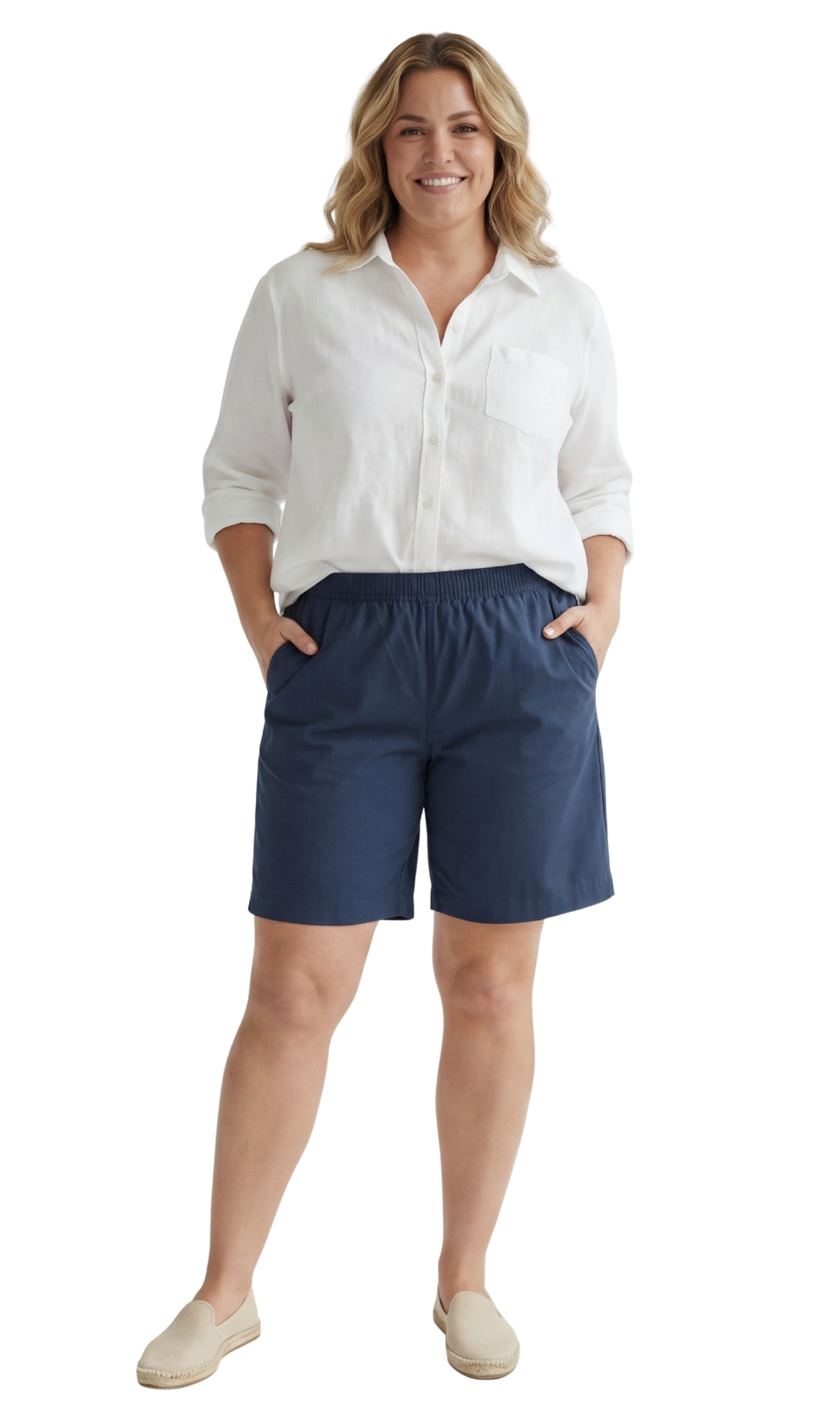 Women's Pull-On Denim and Twill Shorts — Stretch Waist No Zipper 5