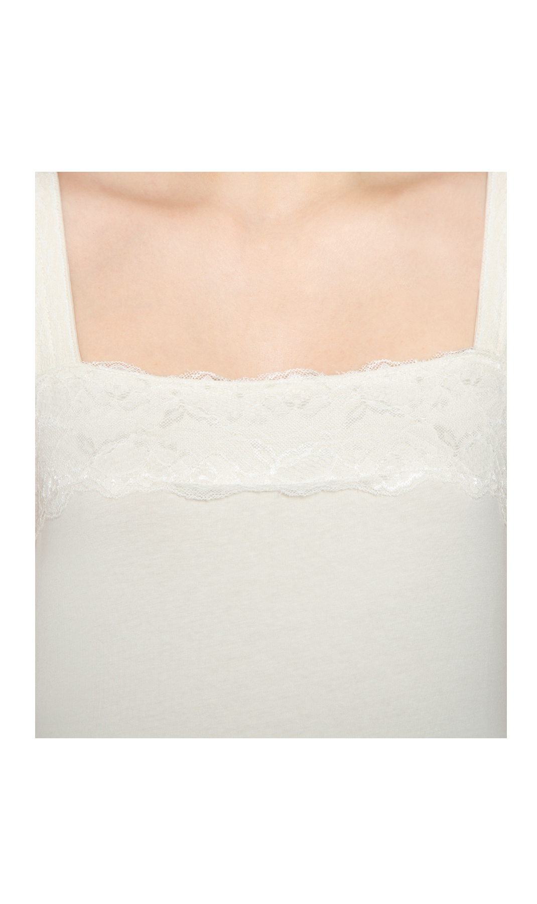 Women's Lacey Trim Cotton Blend Tank Top 18