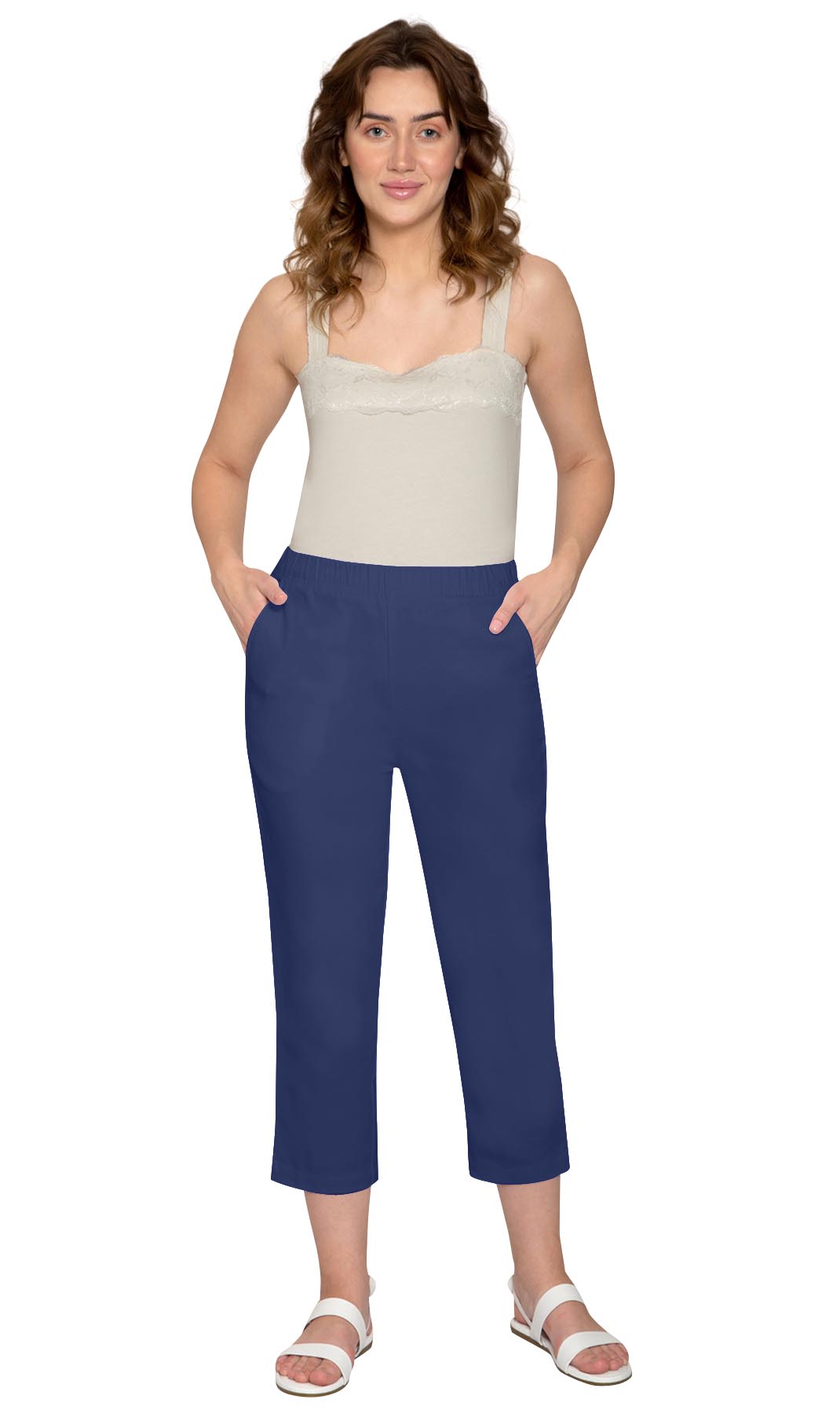 Women's Lightweight Stretch Denim Capri Pants – Comfortable Everyday Fit 50
