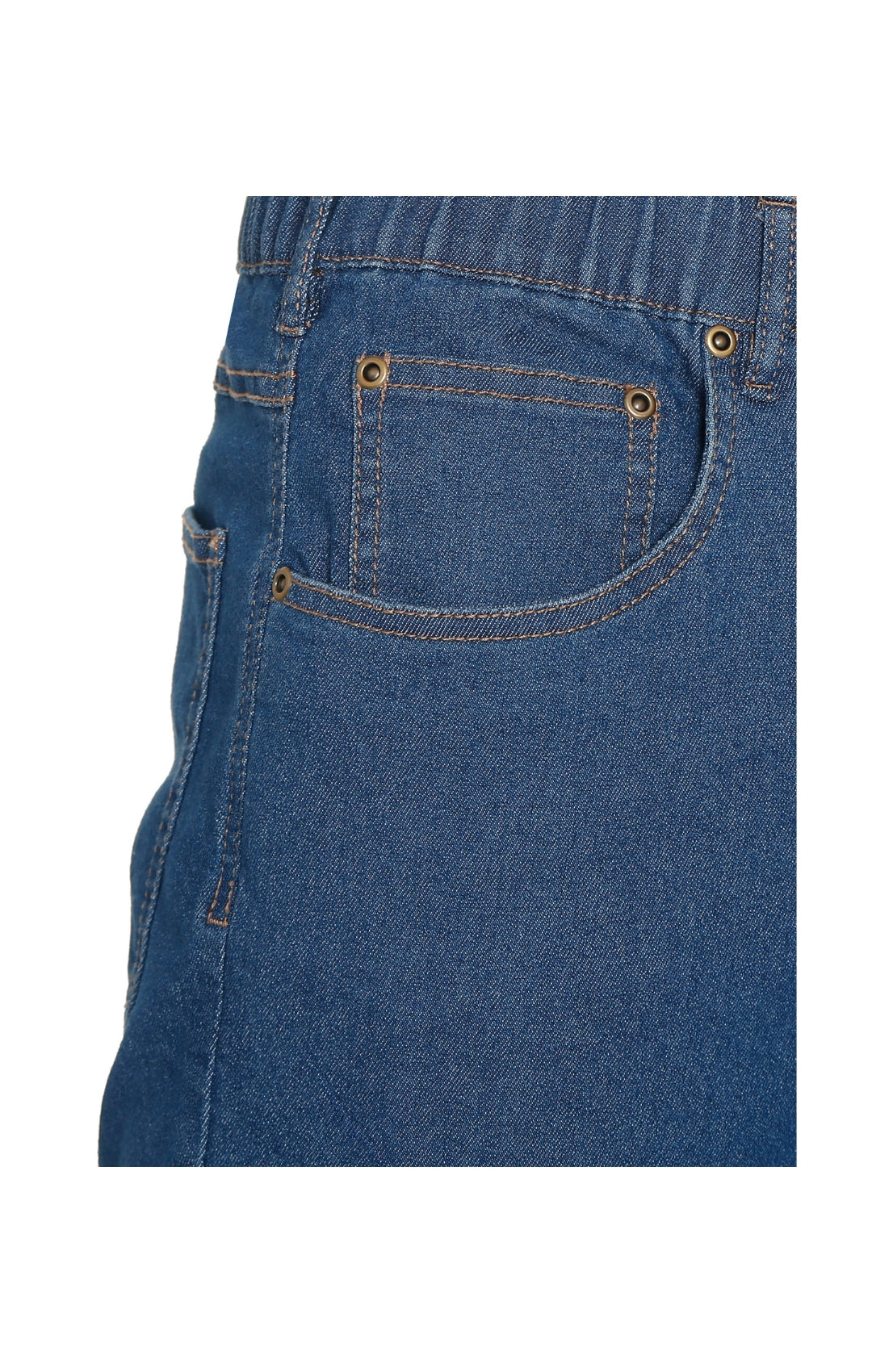 Men’s Lightweight Casual Elastic Waist Pull-On Jeans – Denim & Twill Pants with Easy Fit 28