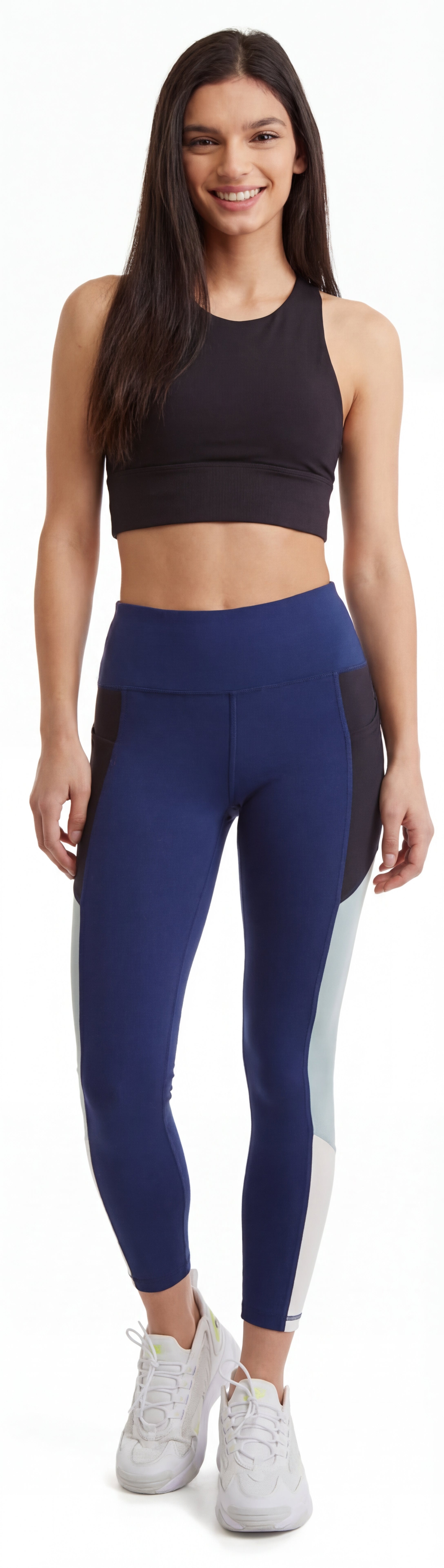 Turtle Bay Apparel Women's Side Color Block Leggings – Dusk Blue