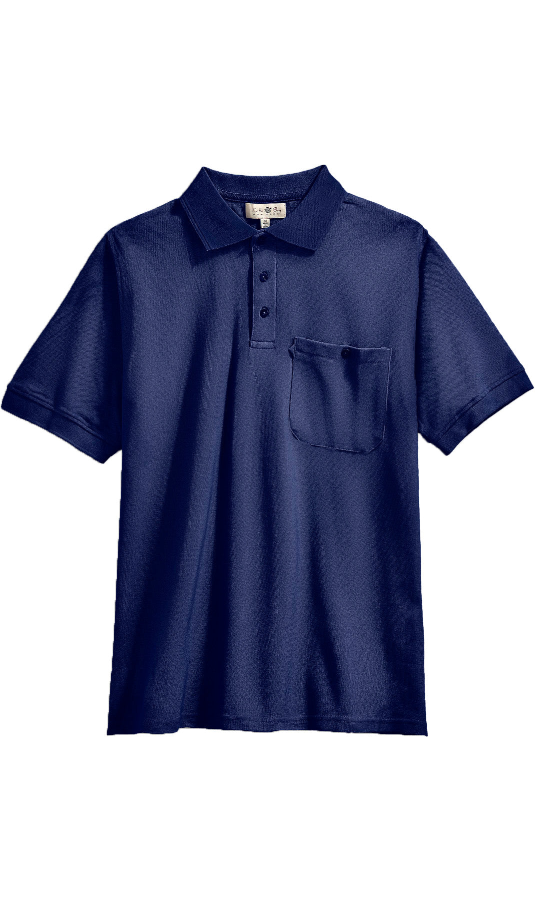Men's Short Sleeve Pique Polo Shirt in Cotton Blend with Front Pocket 21
