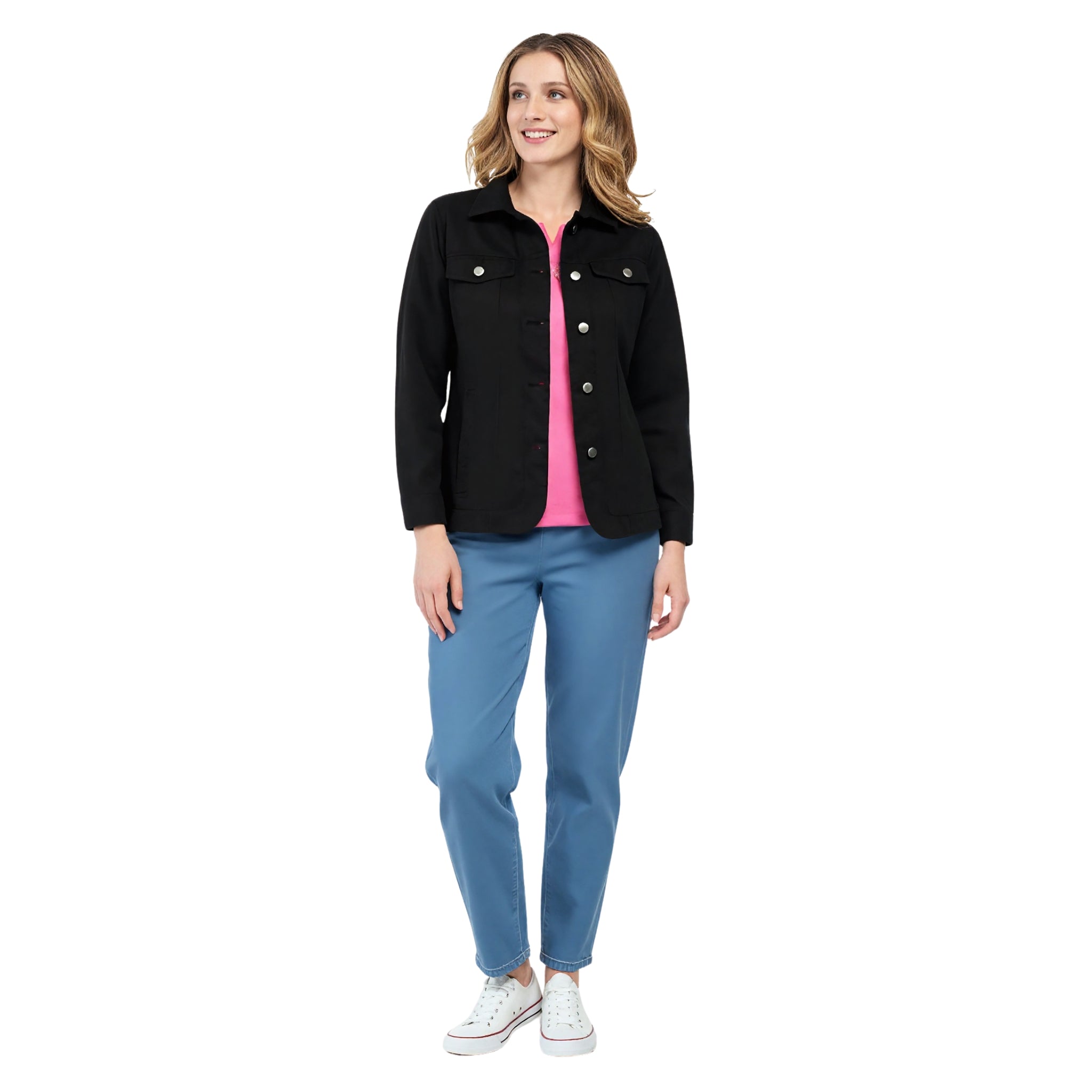 Women's Button Front Brushed Twill Jacket