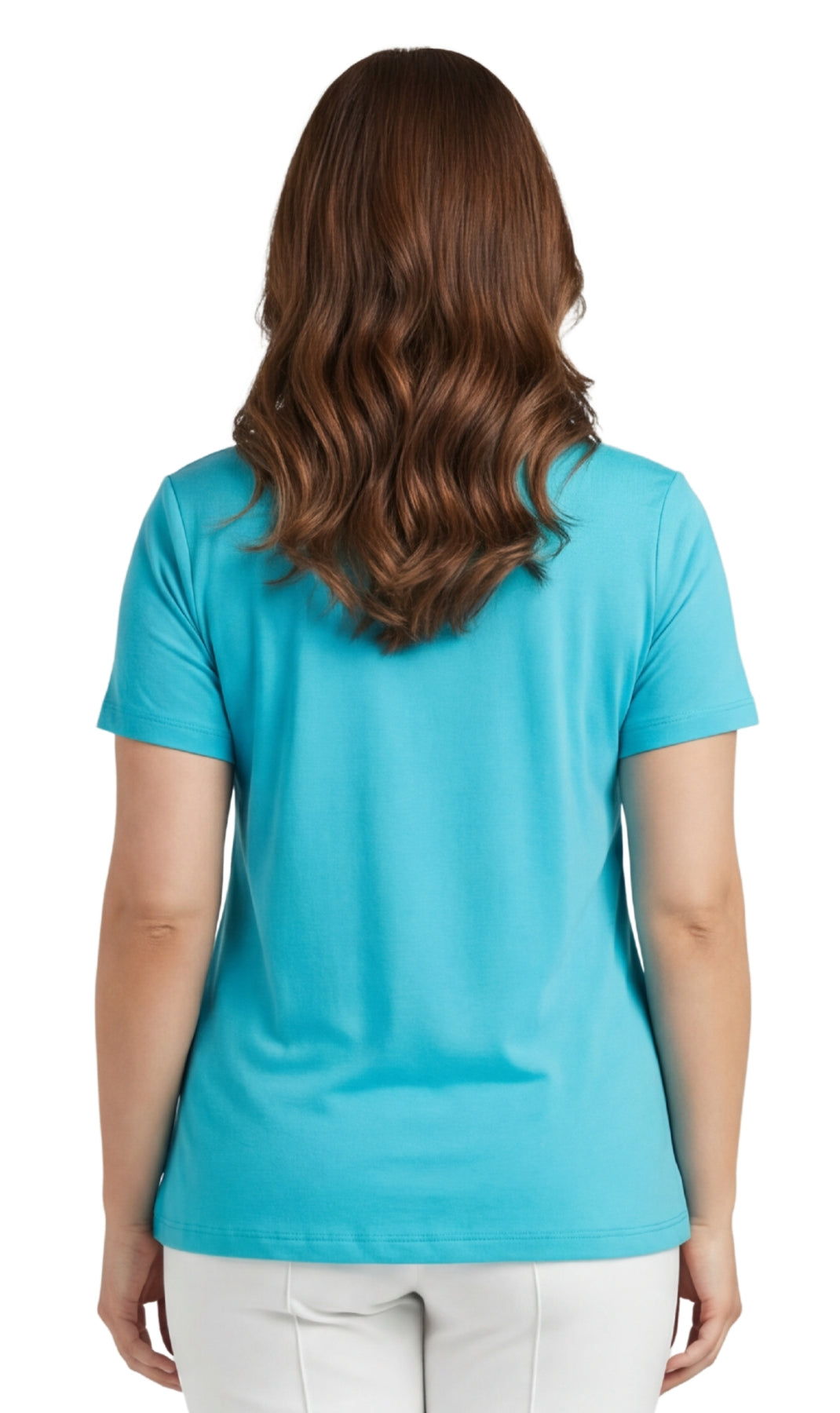 Women's Relaxed Fit Short-Sleeve Crew neck knit Tee Shirt 32