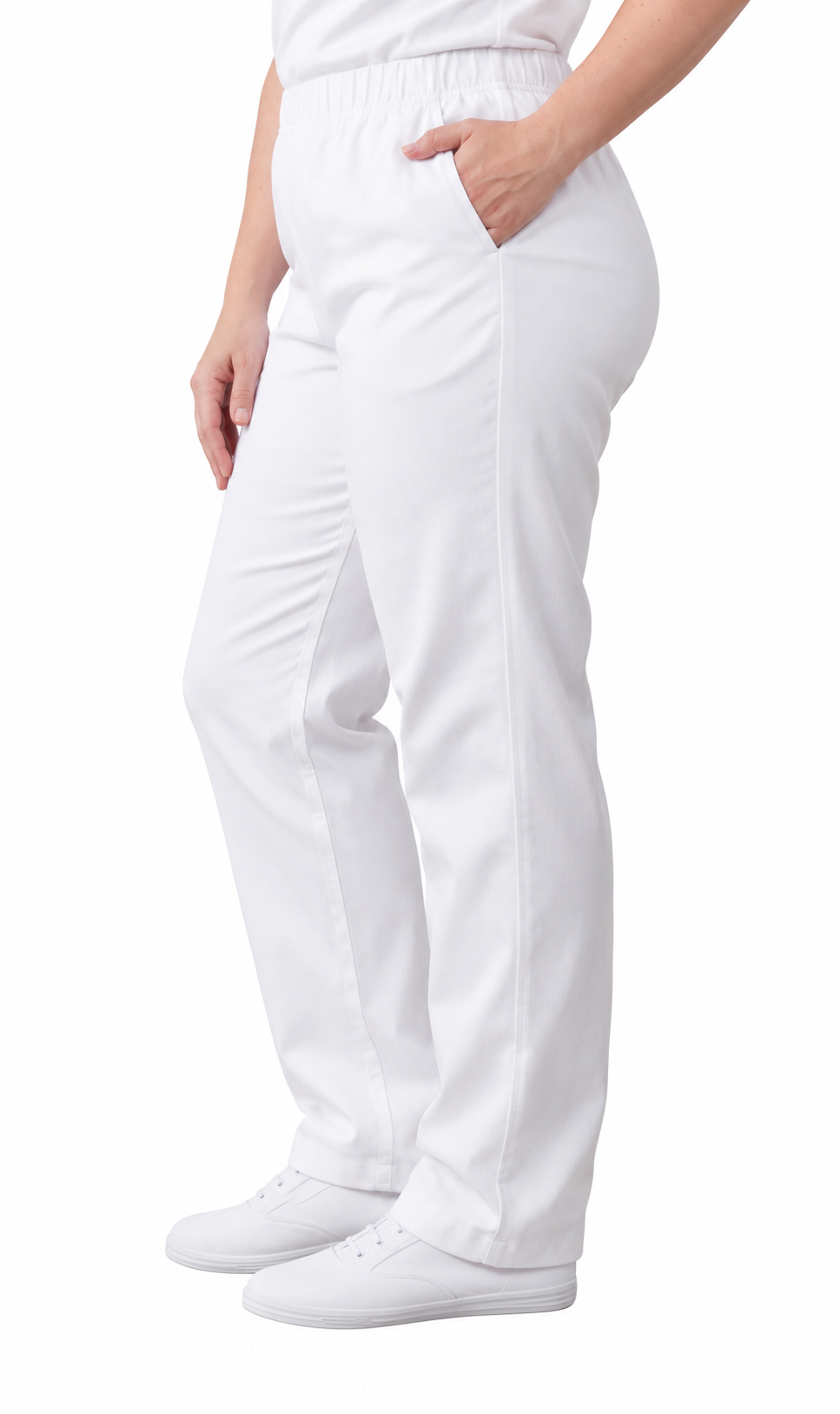 Women's Lightweight Pull-On Denim Jeans — Elastic Waist No Zipper 31