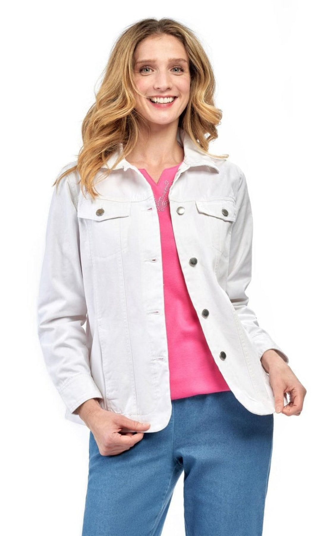 Turtle Bay Apparel Women's Button Front Brushed Twill Jacket