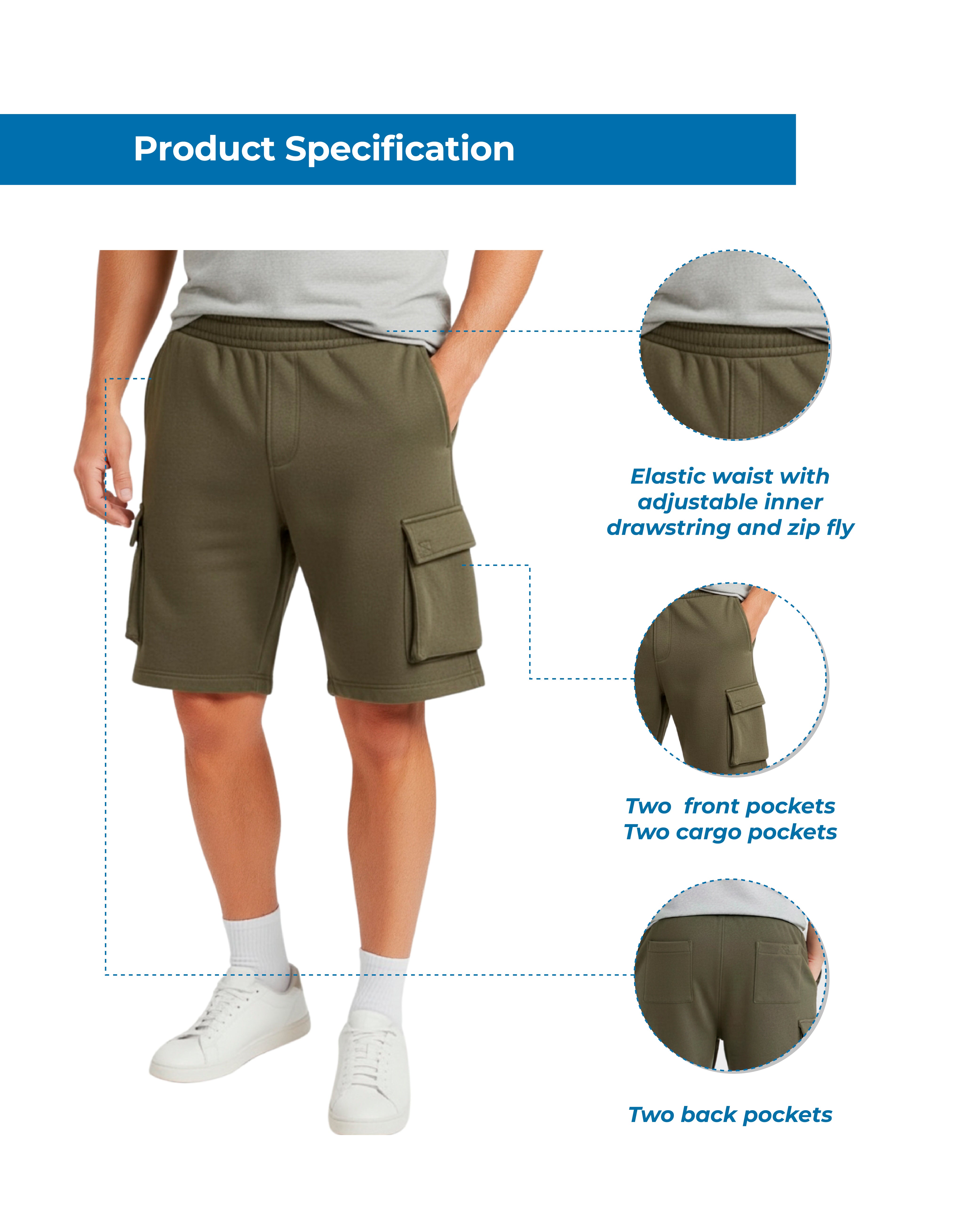 Men's Fleece Cargo Shorts – The Sweat Shorts You'll Wear Everywhere 15