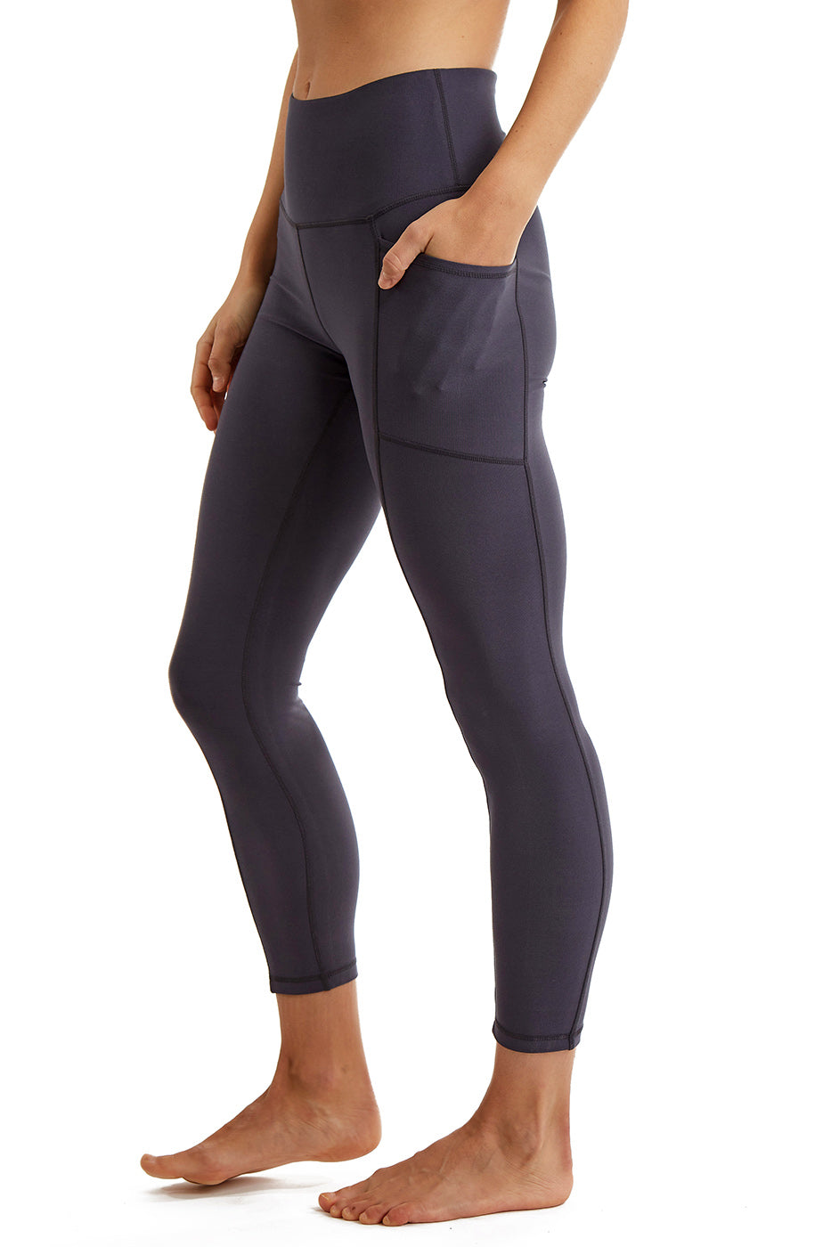 Women's Side Phone Pockets 7/8 Legging - Rabbit - Side pocket -  TURTLE BAY APPAREL