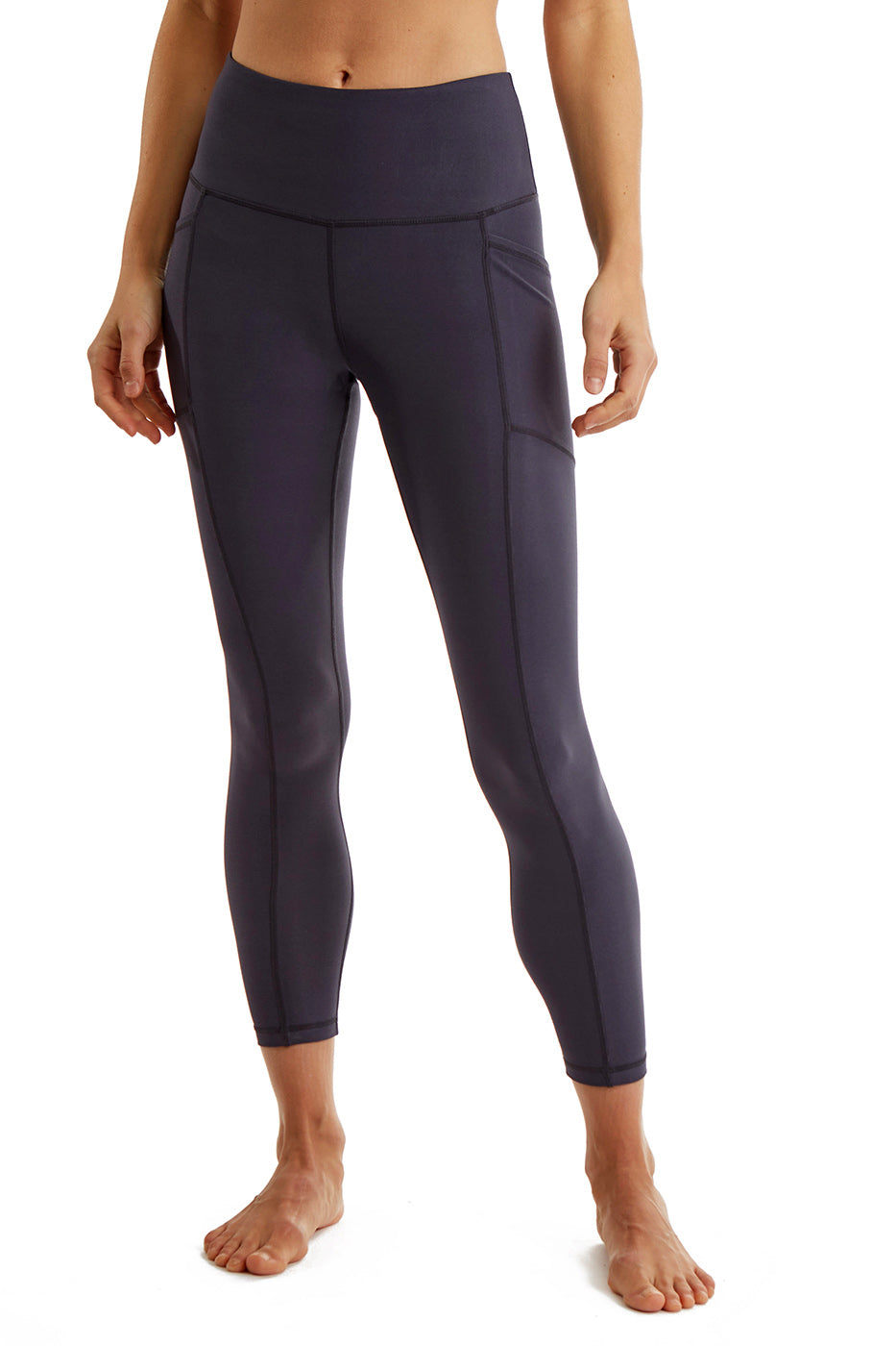 Women's Side Phone Pockets 7/8 Legging - Rabbit-  Closeup - TURTLE BAY APPAREL